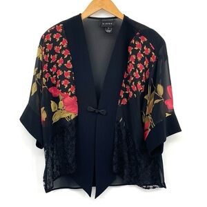 Vintage Virgo Blouse Women’s 10‎ Patchwork Gypsy Boho Topper Top Lace Floral